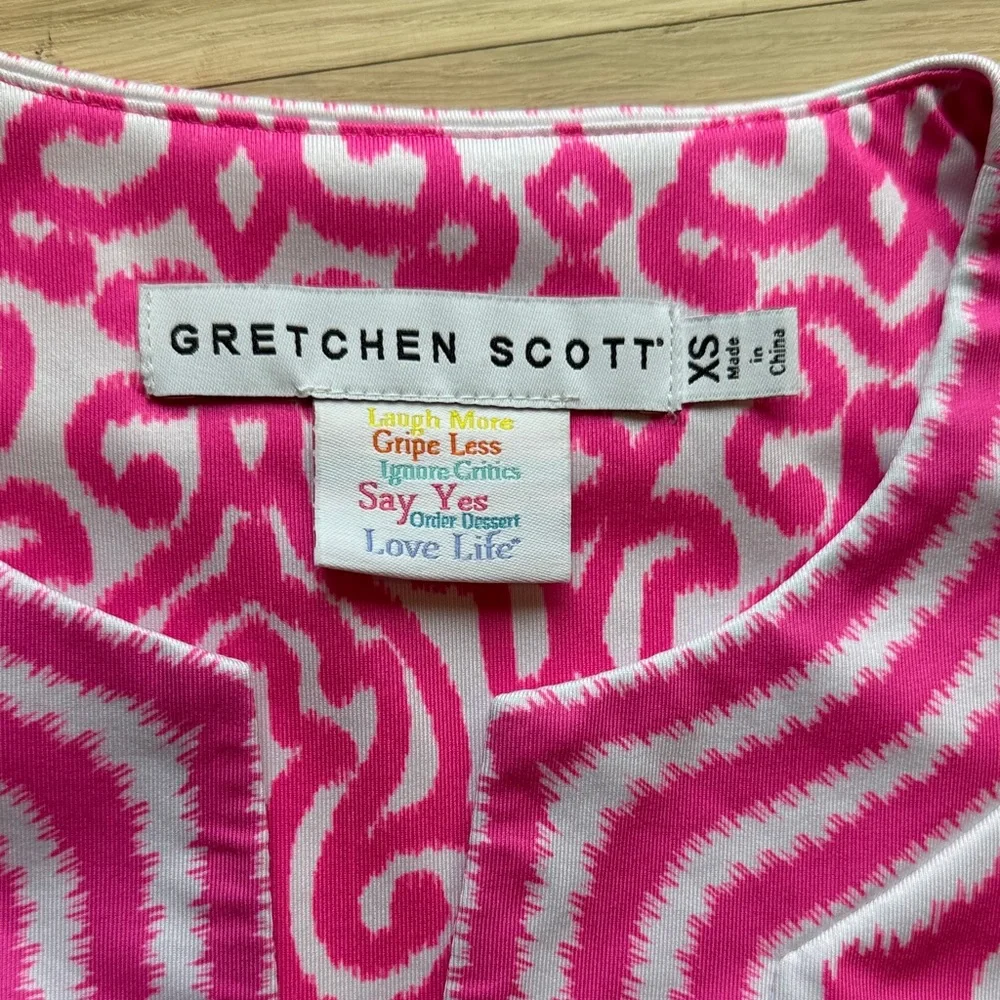 Gretchen Scott Designs Pink and White Tunic Top - Picture 2 of 9